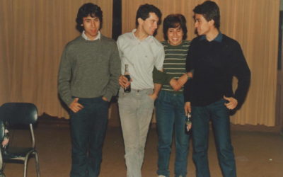 Los Prisioneros en semana mechona de la Universidad de Talca, 1986.