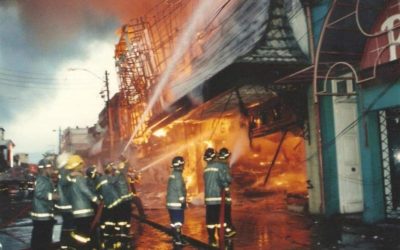 Incendio en centro de Talca, diciembre de 1999.