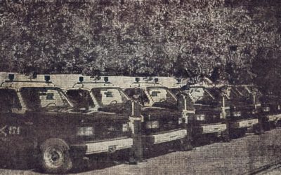 Entrega de furgones a Carabineros de Talca, año 1986