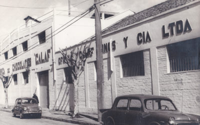 Fachada fábrica Calaf de Talca, año 1960