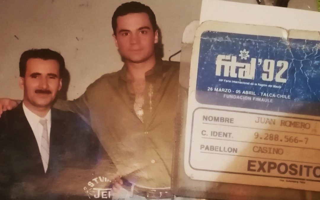 Felipe Camiroaga en su visita a FITAL 1992