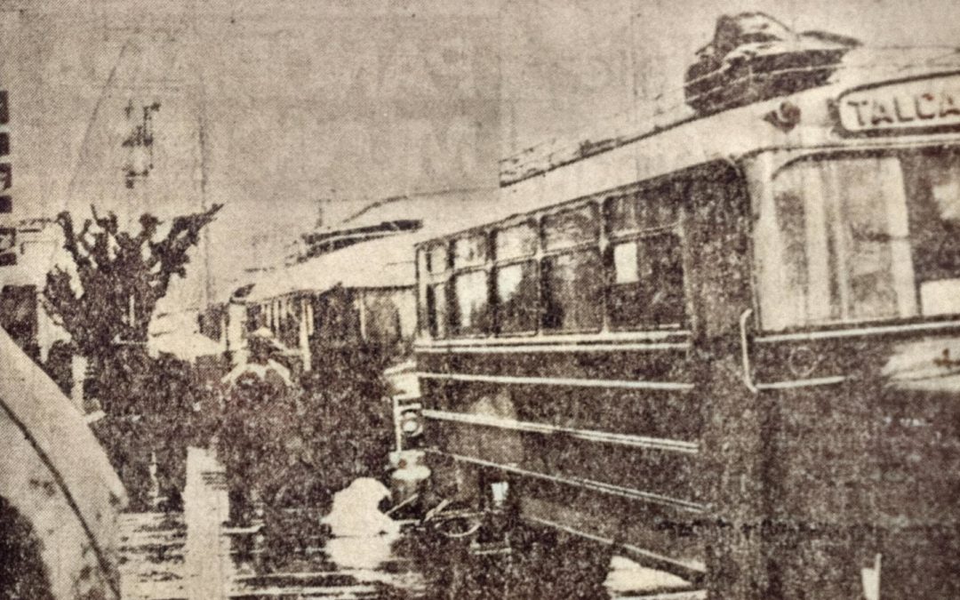 Antiguo paradero de microbuses rurales, año 1971