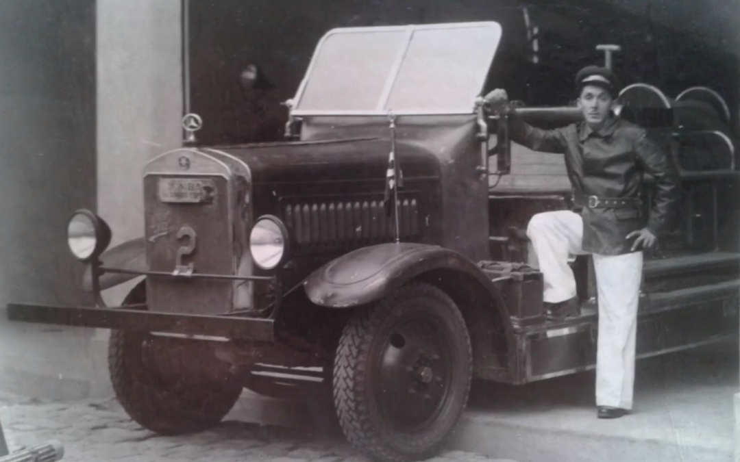 Cuartelero del Cuartel de Bombas de Talca, año 1950