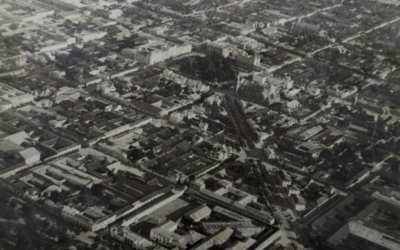 Vista aérea de Avenida Isidoro del Solar de Talca, año 1950