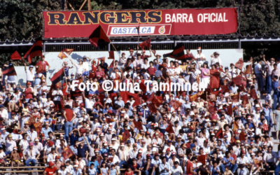 Barra de Rangers de Talca en el Estadio Fiscal. Año 1983