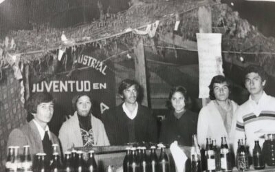 Ramada estudiantil en Alameda de Talca, año 1977