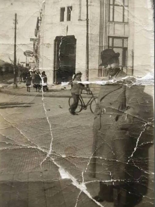 Vista a calle 1 Sur 3 Oriente en Talca, año 1939